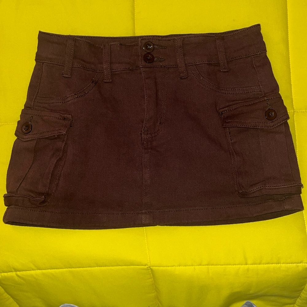 Mini Cargo Denimn Skirt